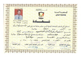 Education Certificates