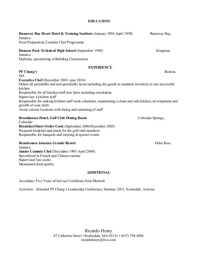 Kitchen Staff Resume Samples And Templates Visualcv