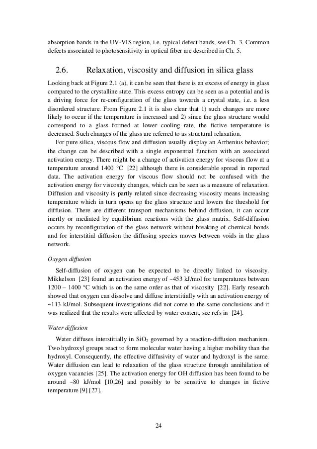 Entropy Of Silica Glass Entropy Of Silica Glass