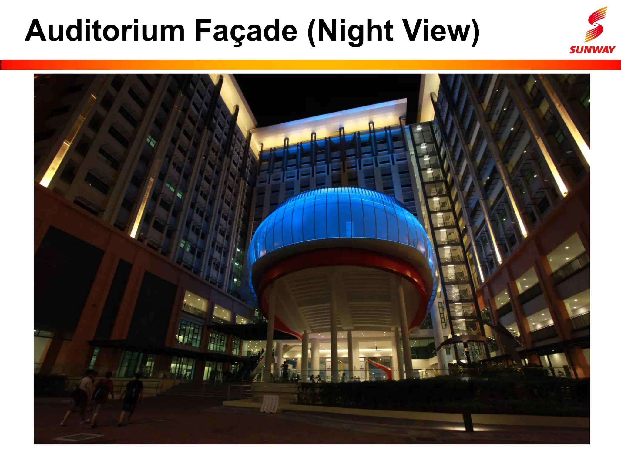Auditorium Façade (Night View)
 