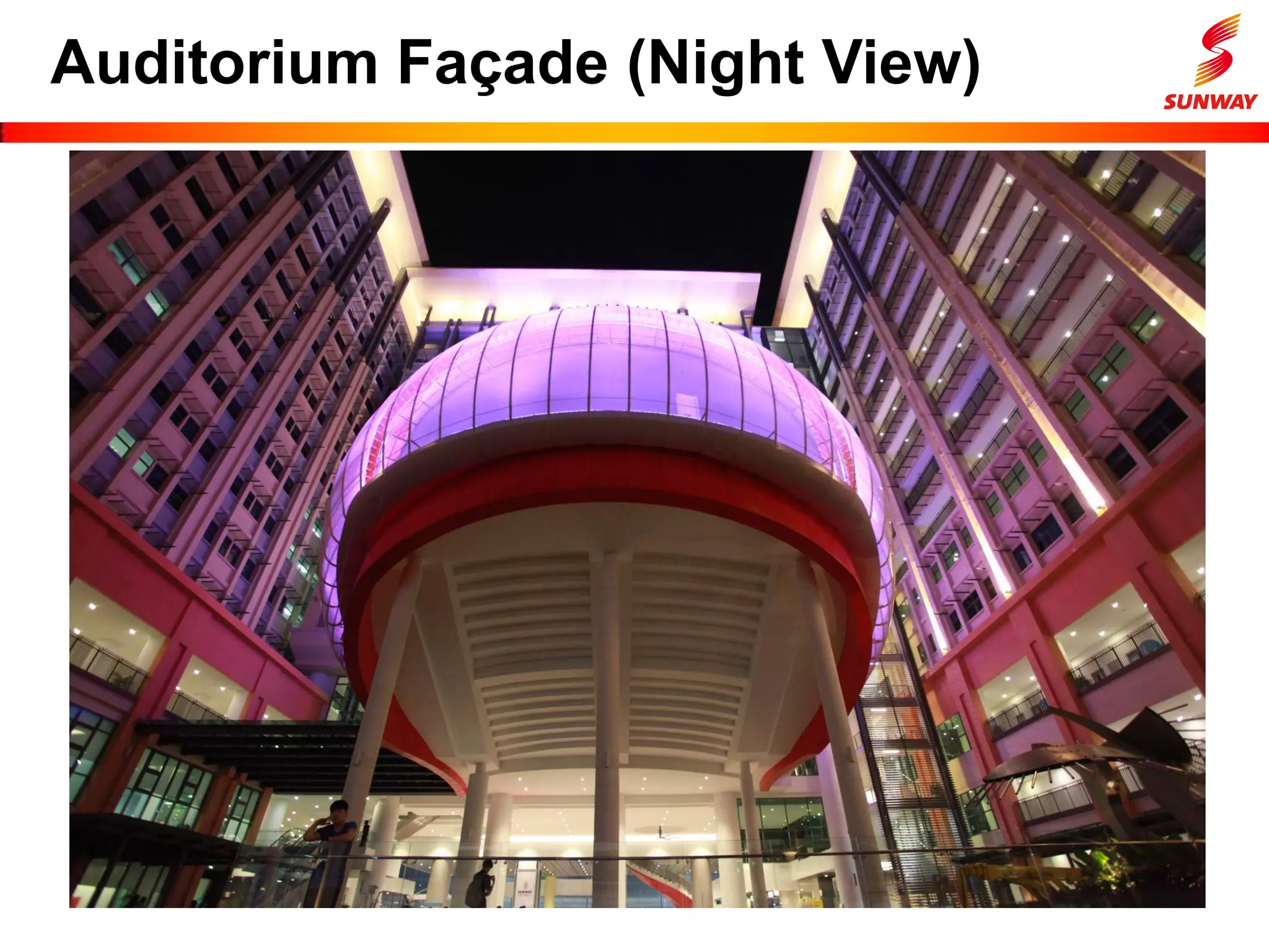 Auditorium Façade (Night View)
 