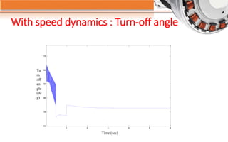 Tu
rn
off
an
gle
(de
g)
Time (sec)
1 2 3 4 5 6
60
70
80
90
100
110
With speed dynamics : Turn-off angle
 
