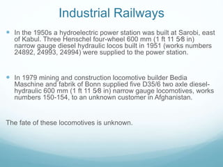 History of Afghanistan Railway Network | PPTX
