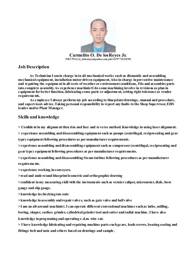 mechanical technician 1 mechanical technician