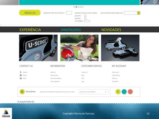 Copyright Fábrica de Startups 22
Produto Minimo Viável (Portal)
 