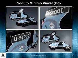 Copyright Fábrica de Startups 23
Produto Minimo Viável (Box)
 