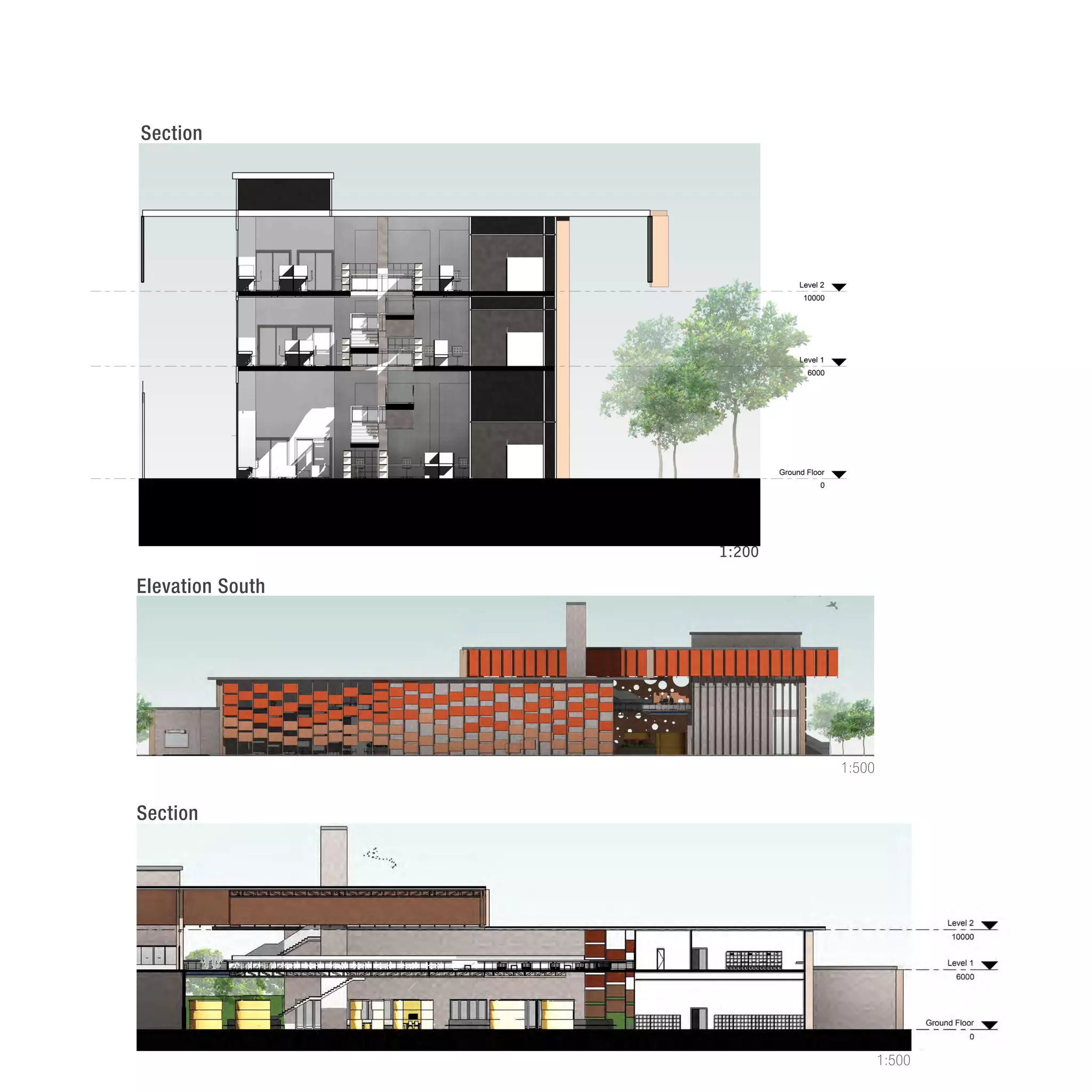 1:200
Elevation South
1:500
Section
Section
1:500
 