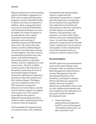 World Bank Support to Early Childhood Development | PDF
