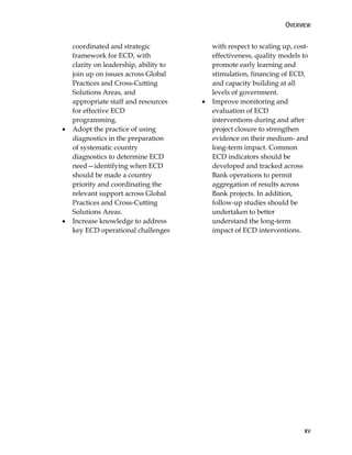 World Bank Support to Early Childhood Development | PDF