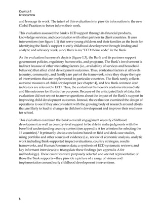 World Bank Support to Early Childhood Development | PDF