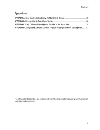 World Bank Support to Early Childhood Development | PDF