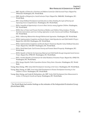 World Bank Support to Early Childhood Development | PDF