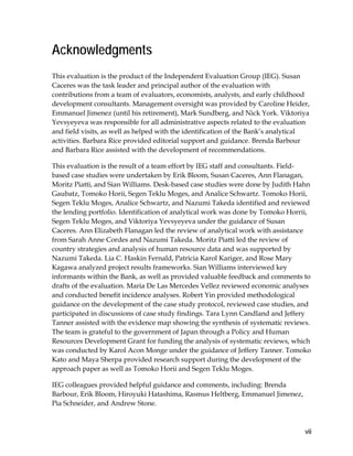 World Bank Support to Early Childhood Development | PDF