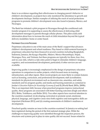 World Bank Support to Early Childhood Development | PDF