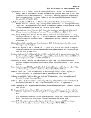 World Bank Support to Early Childhood Development | PDF