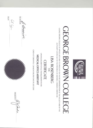 Medical Office Certificate