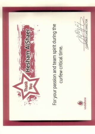 Carfew Certificate
