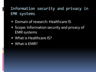 Information Security and Privacy | PPTX