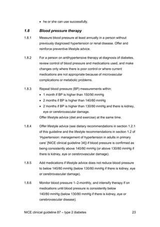 E18 nice guideline for the management of type 2 diabetes may 2009 | PDF