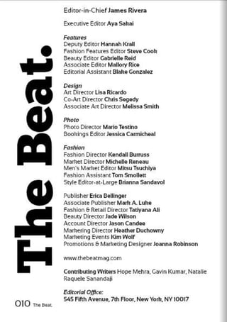 Assignment #10 The Beat.