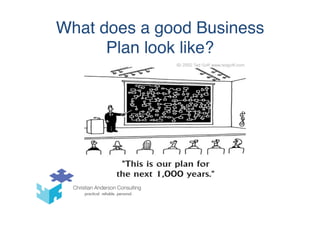 What does a good Business
Plan look like?
 