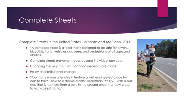 Complete Streets Design and Separation of Users | PPT
