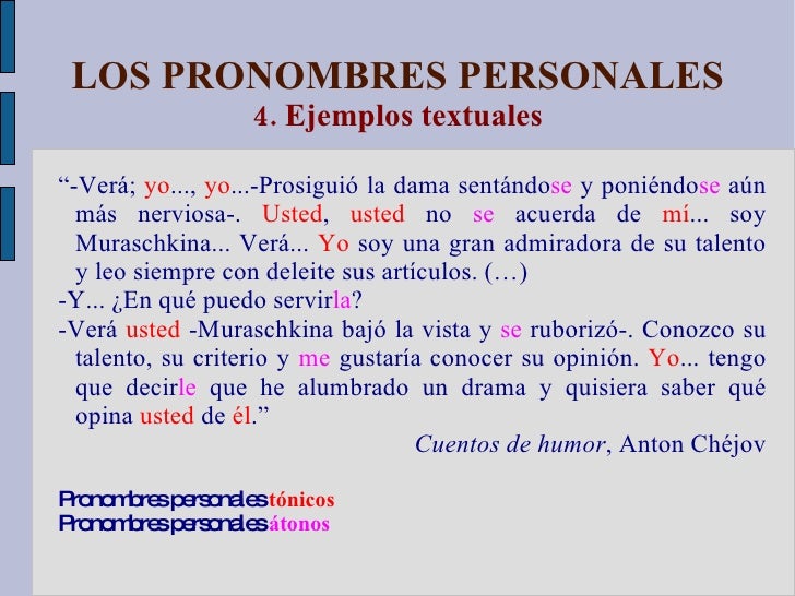 Pronombres personales