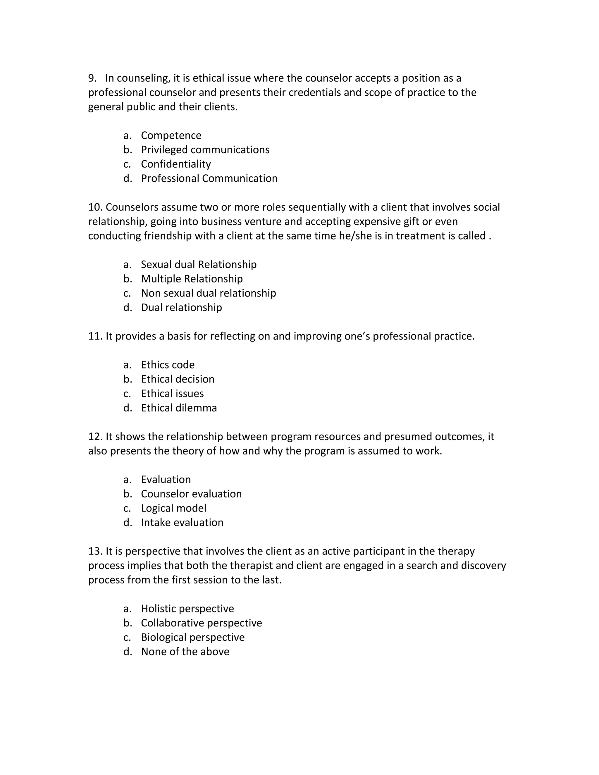 Client-Therapist Relationship