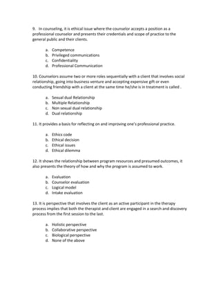 Client-Therapist Relationship