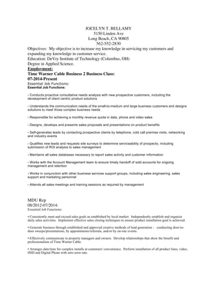 Old Resume Methods old resume | PDF
