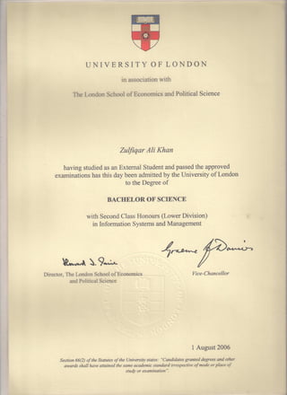 BSc Diploma