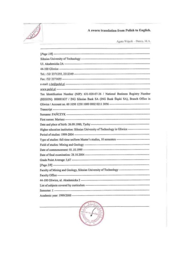 Transcript Sworn Translation full 2011