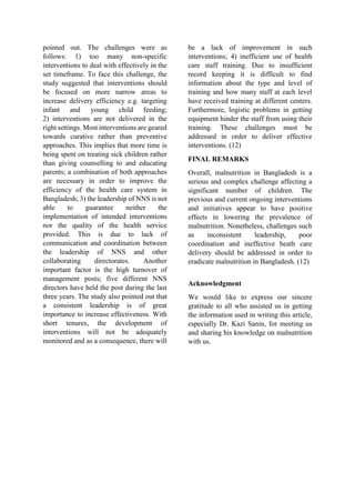 An overview of malnutrition among children under 5 years of age in ...