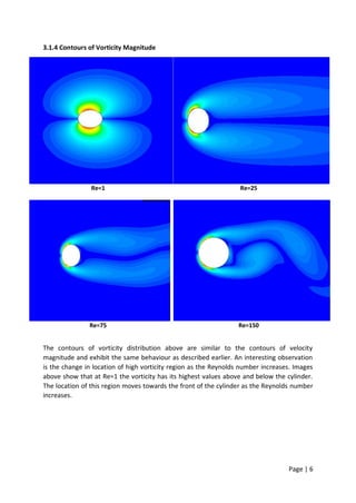 Simulation of flow past cylinder at moderate Reynolds numbers | PDF