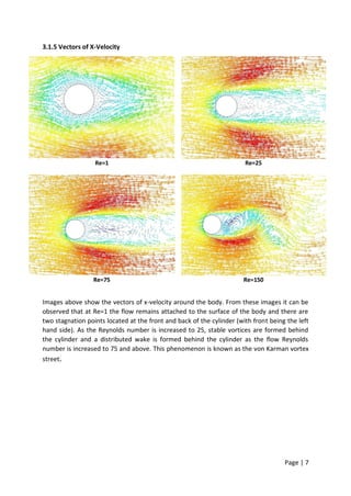 Simulation of flow past cylinder at moderate Reynolds numbers | PDF