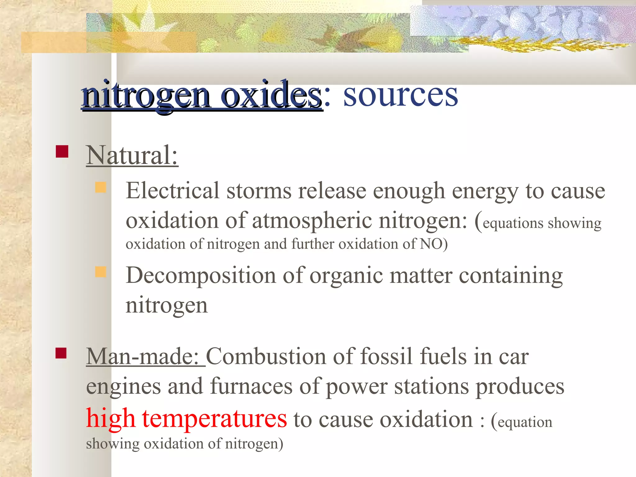 E1 environmental chemistry air pollution | PPT