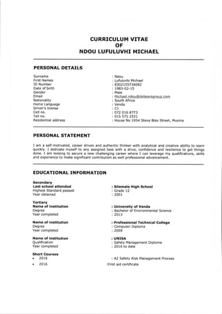 Michael Ndou new documents