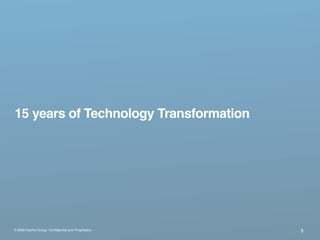 15 years of Technology Transformation




® 2009 Dachis Group. Conﬁdential and Proprietary   3
 