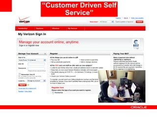 “Customer Driven Self
Service”
 