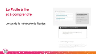 Le Facile à lire
et à comprendre
Le cas de la métropole de Nantes
 