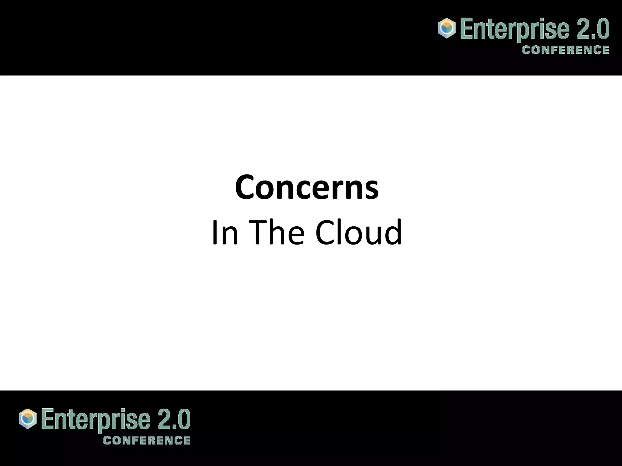 Concerns
                       In The Cloud




#SPCloud @RHarbridge
 