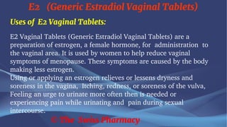 E2 Vaginal Tablets (Generic Estradiol Vaginal Tablets)