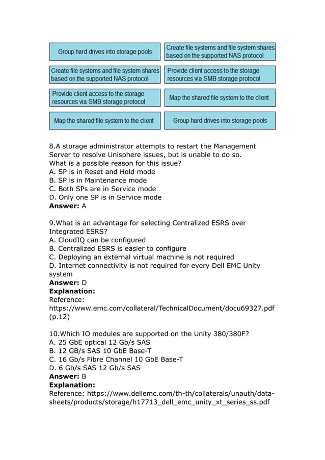 DELL EMC Implementation Engineer (EMCIE) E20-393 Questions and answers ...