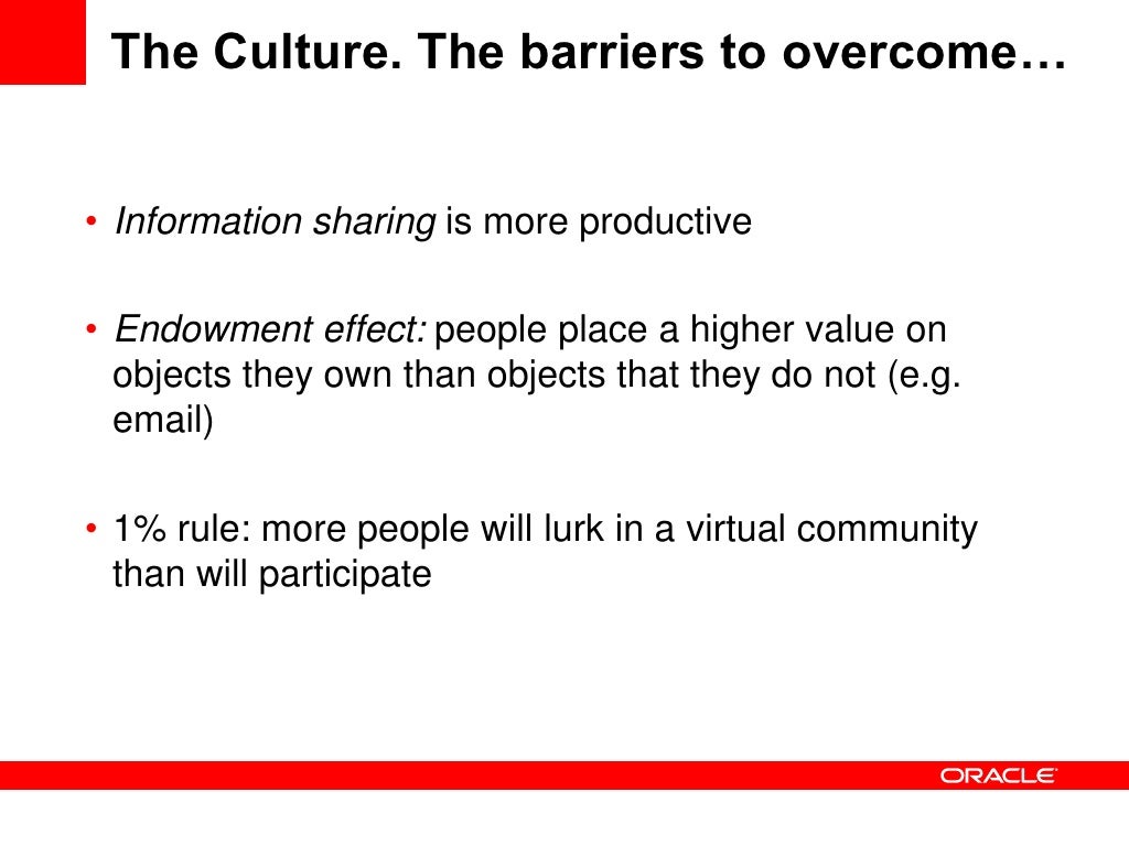 The Culture. The barriers to