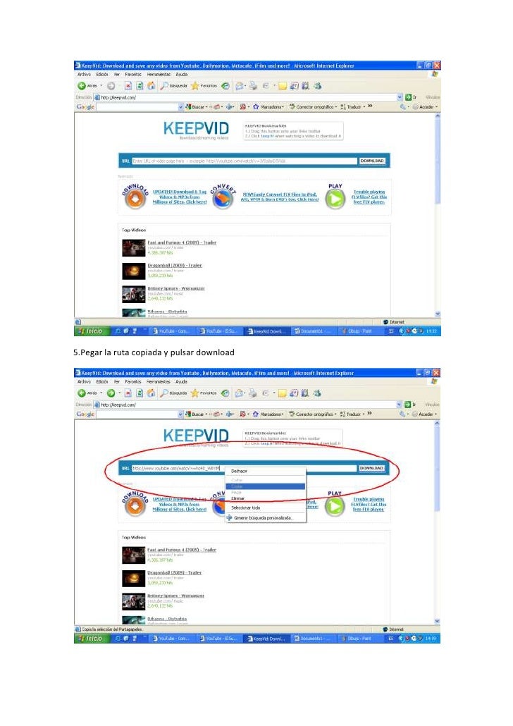 Descargar videos de youtube