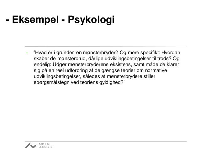 problemformulering problemformulering