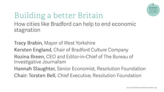 Building a better Britain: How cities like Bradford can help to end economic stagnation