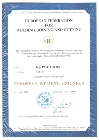 EWE certificate