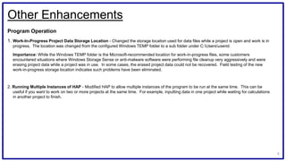 Program Enhancements Hourly Analysis Program v6.2 New Features and Enhancements Guide | PDF