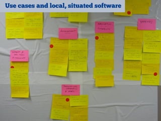 Use cases and local, situated software
 